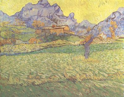 Vincent Van Gogh A Meadow in the Mounatains:Le Mas de Saint-Paul (nn04) oil painting picture